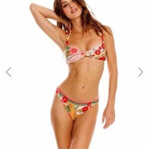 Agua Bendita Floral Bikini Set - Yellow & Red
